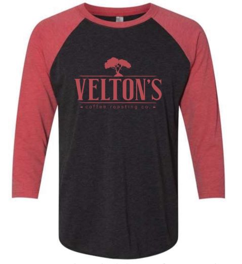 Red and black store raglan